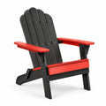 Adirondackstuhl HDPE Schwarz/Rot
