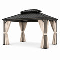 Metallpavillon mit Aluminiumrahmen und Vorhängen 300x400 cm