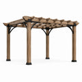 Holzpergola mit Metallverstärkung 300x300x250 cm Braun