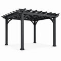 Pergola aus Aluminium Schwarz 300x300x230 cm