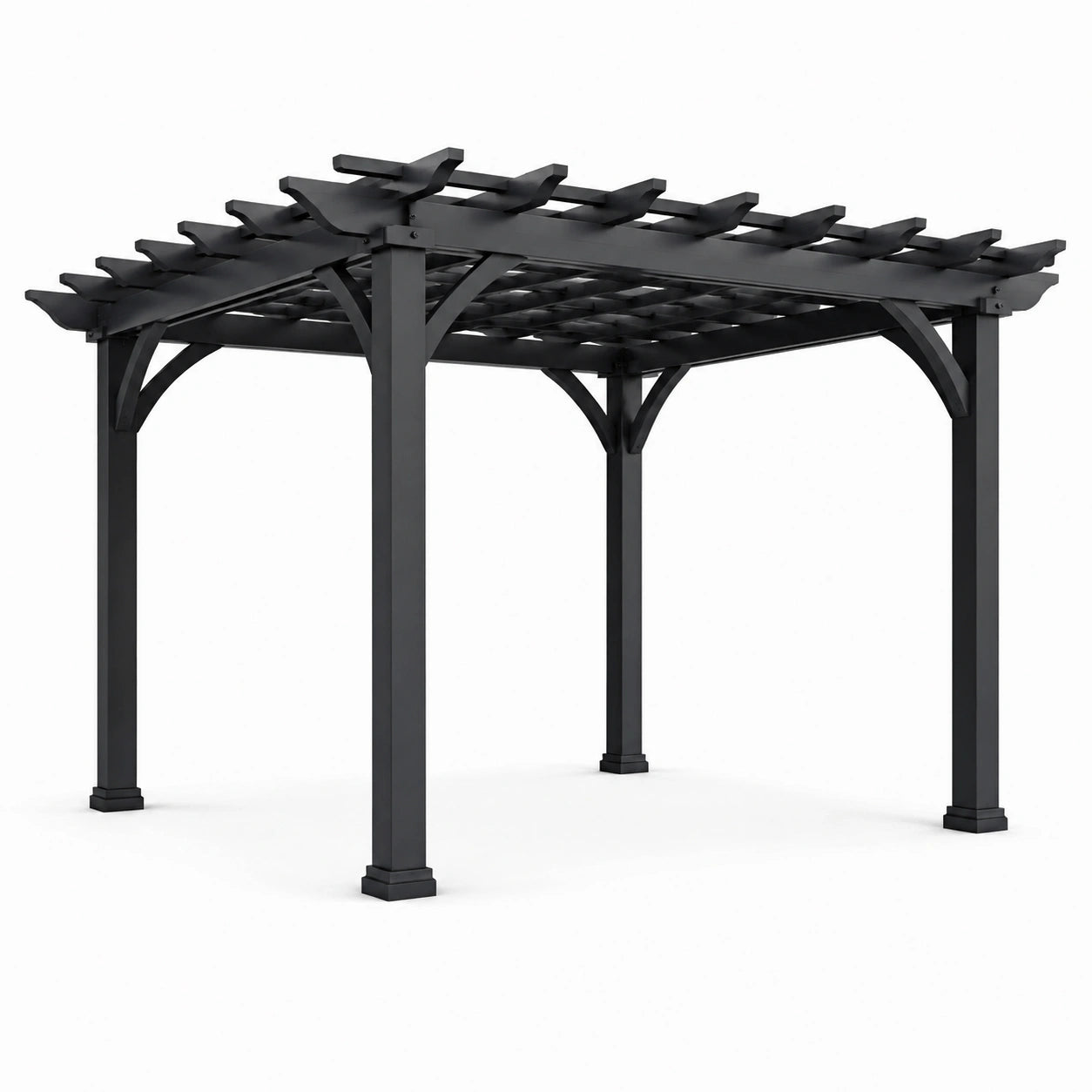 Pergola aus Aluminium Schwarz 300x300x230 cm