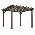 Pergola aus Aluminium in Braun 300x300 cm