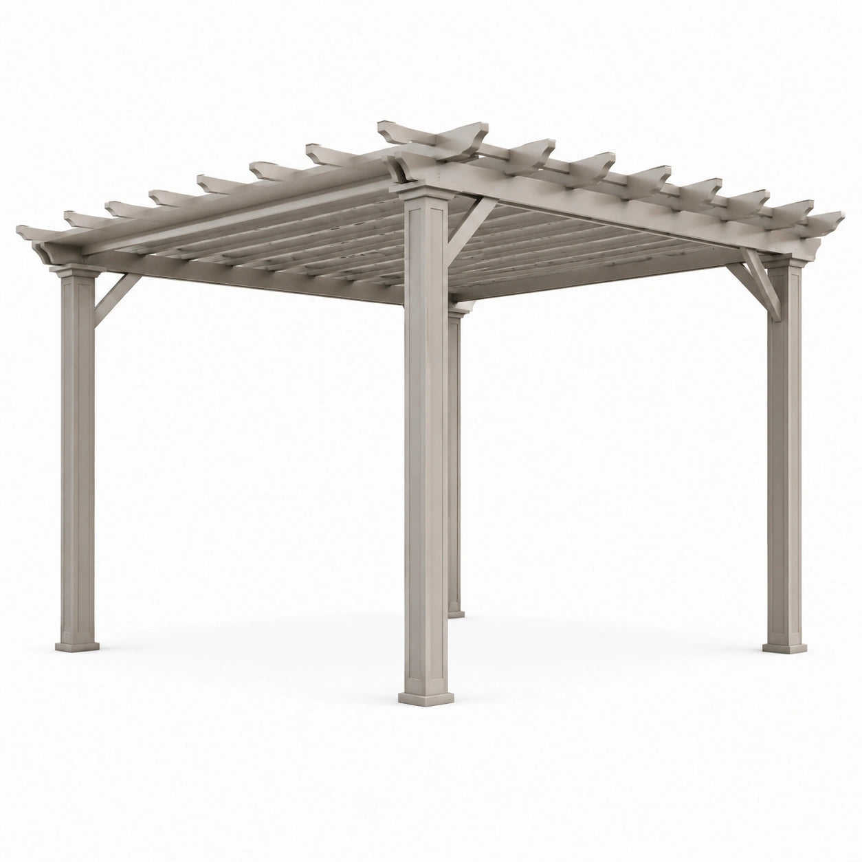Pergola aus Aluminium Beige 300x300x240 cm