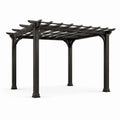 Pergola Aluminium Dunkelbraun 3x3m