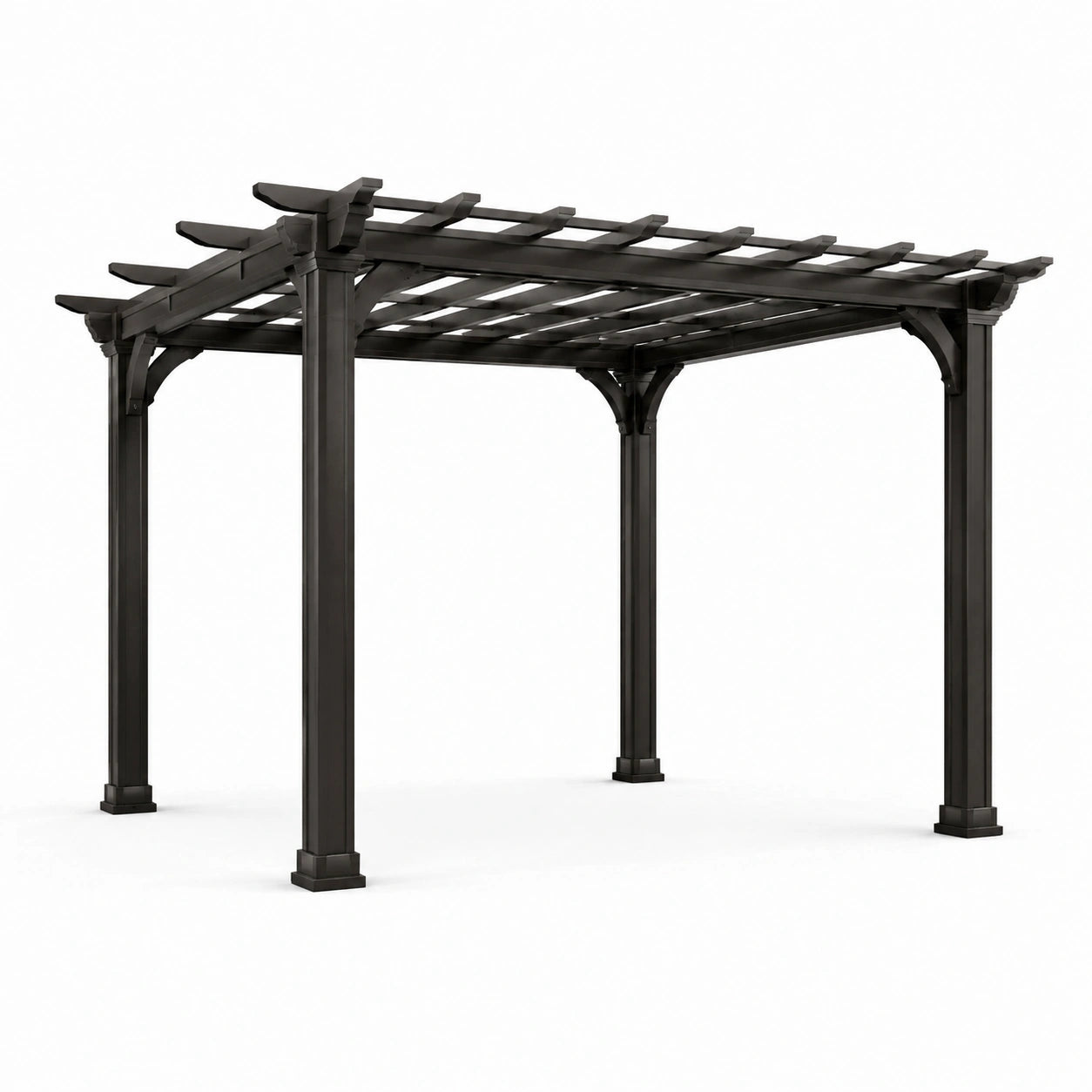 Pergola Aluminium Dunkelbraun 3x3m