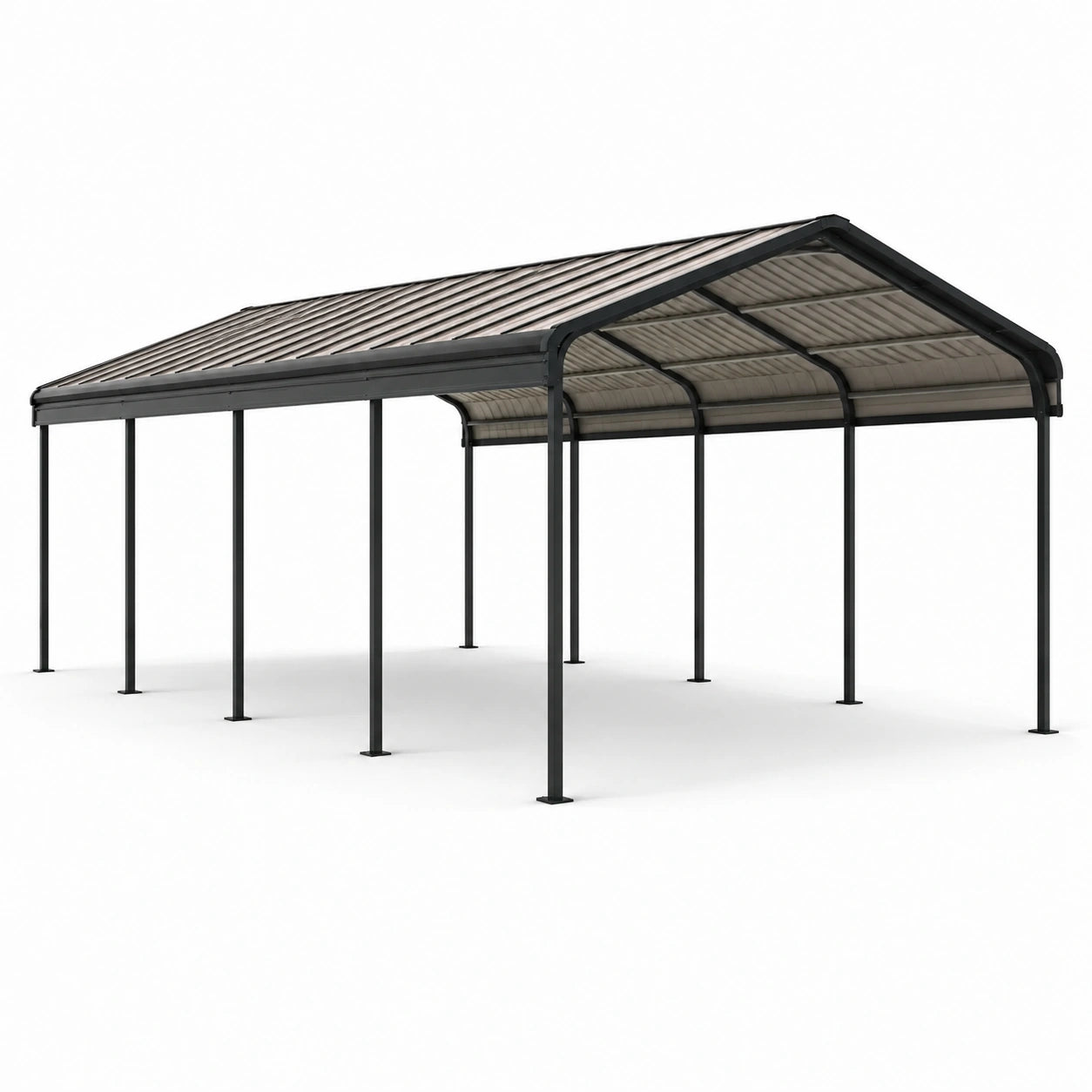 Carport Überdachung Aluminium Polycarbonat Grau