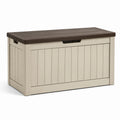 Kunststoff Garten-Aufbewahrungsbox Polypropylen Braun/Beige 120x45x60 cm
