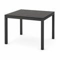 Quadratischer Gartentisch aus Aluminium in Schwarz, 90x90x75 cm
