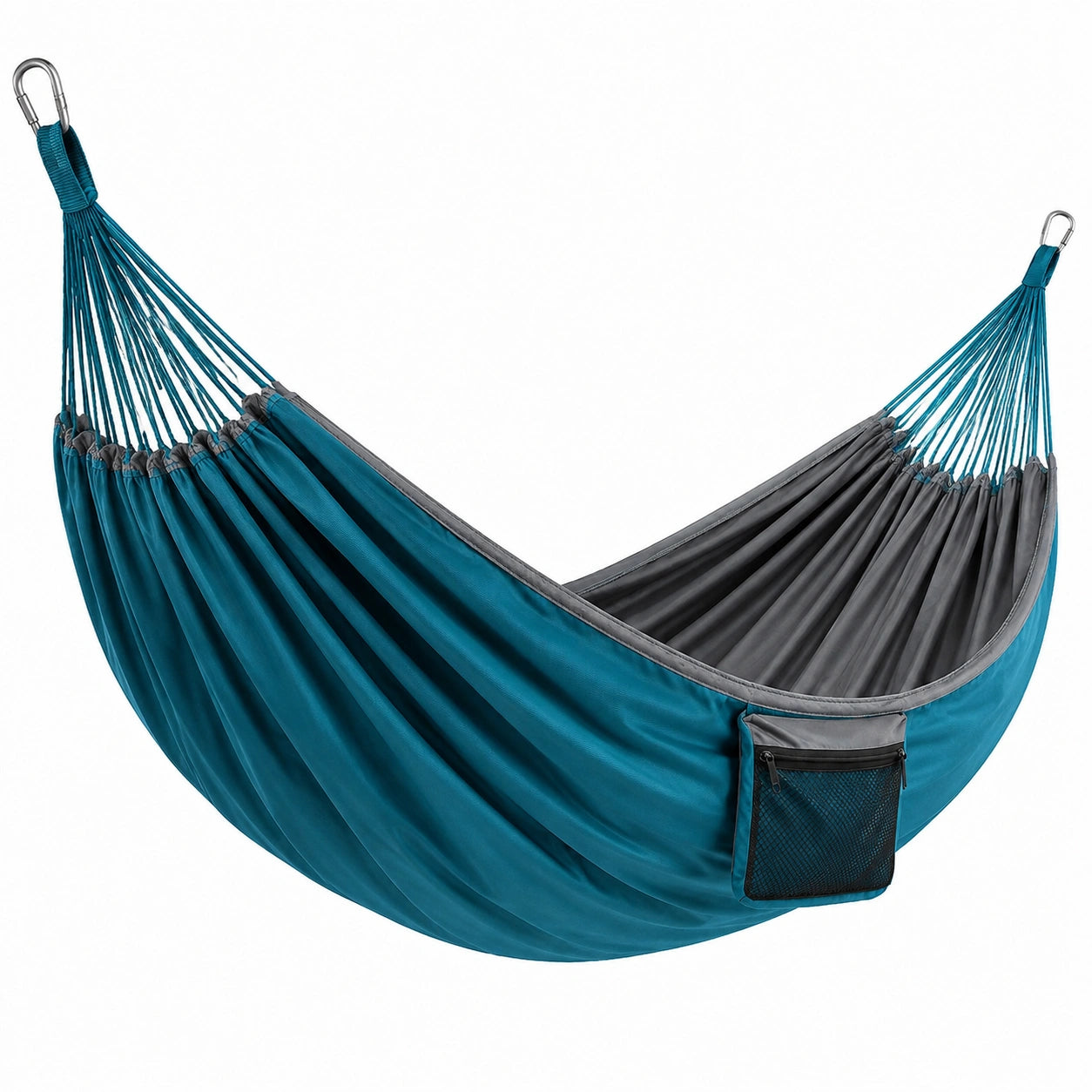 Outdoor Hängematte aus Ripstop-Nylon Blau/Grau 275x140 cm